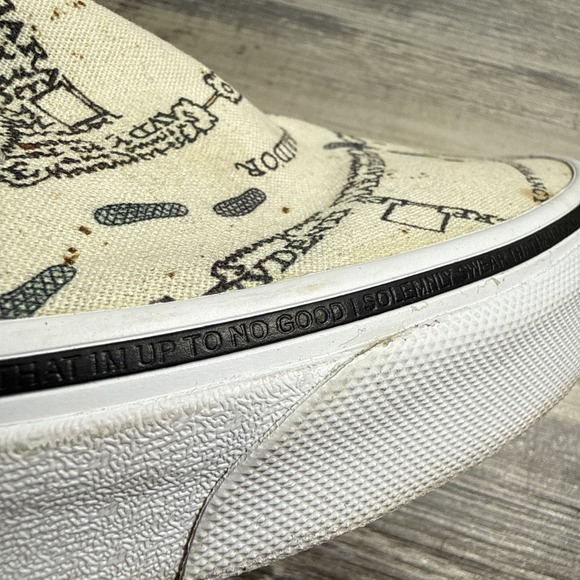 Vans x Harry Potter Mens 9/10.5W Marauder's Map Mischief Managed Classic Slip-On - Picture 15 of 15